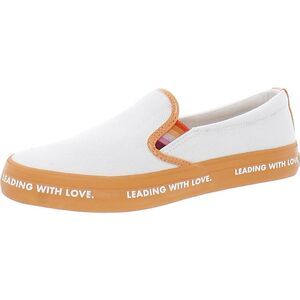 Sperry White and Orange Slip-On Shoes